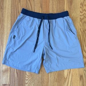 Rhone Men’s Light Purple Athletic Shorts with Navy Waistband Size Medium